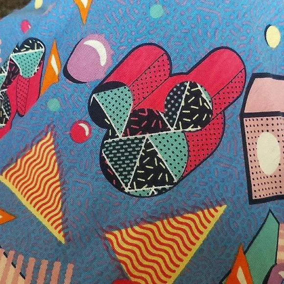 Disney Blue Midi Geometric Mickey Mouse Women's Size Medium NWT - Picture 2 of 9